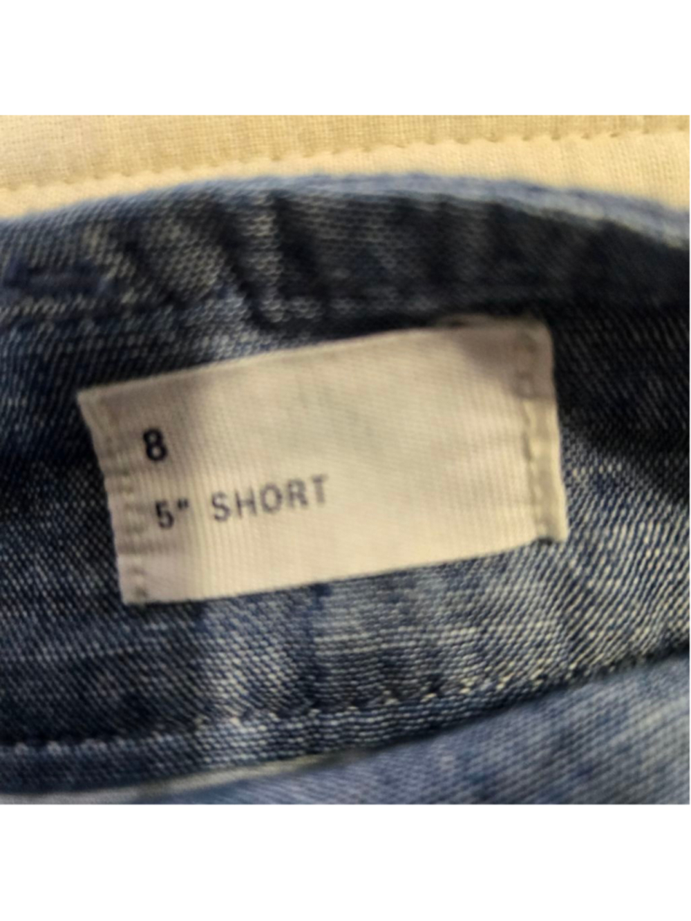 Women's GAP Blue High Waist Shorts 100% Cotton Chambray 5 inch Shorts Size 8 - Picture 5 of 13